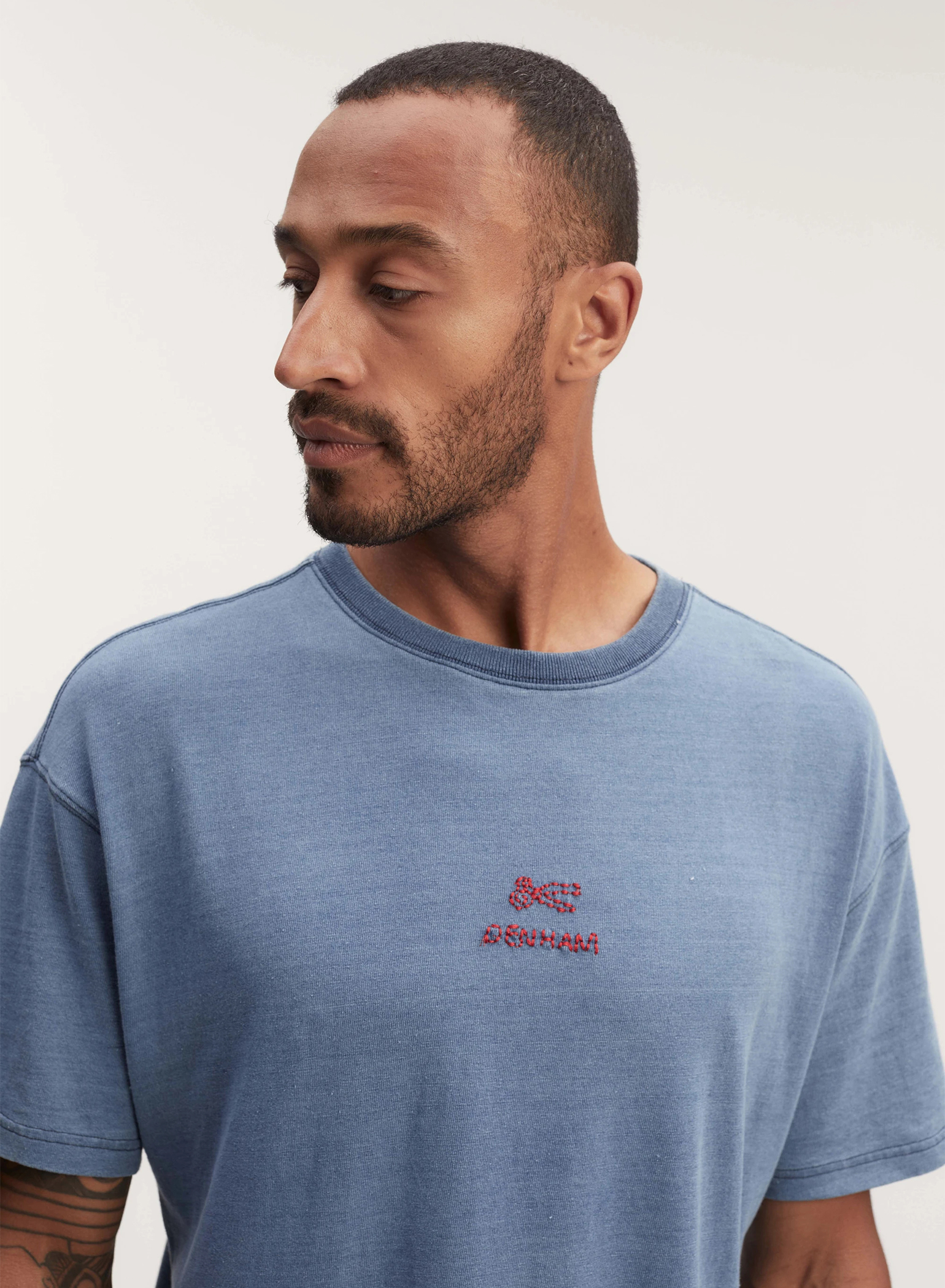 DENHAM(デンハム) |15TH SASHIKO REG TEE IJ