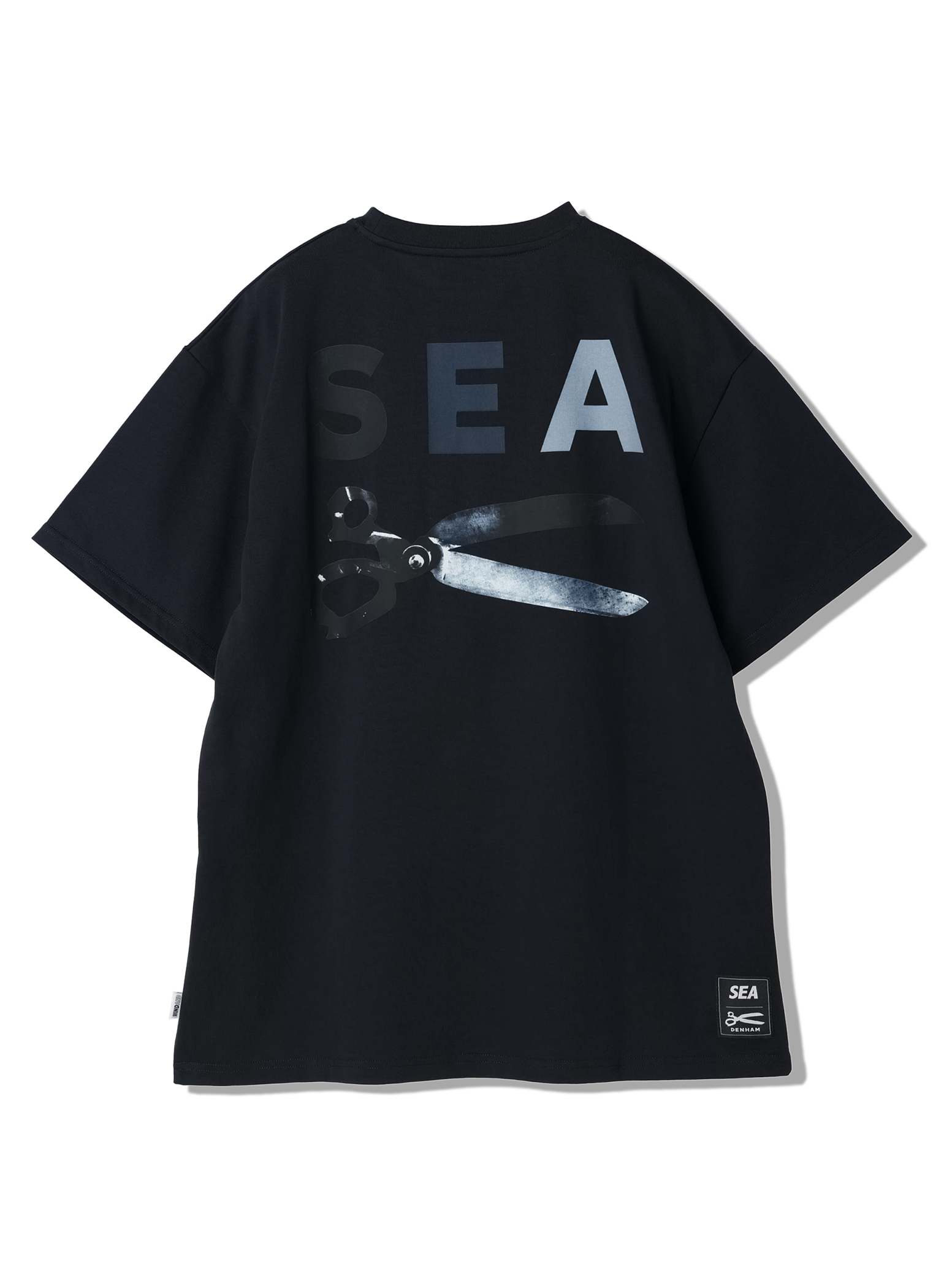注目の LS-1 ネイビー . AND S DENHAM X WIND TEE WIND SEA AND NH SEA