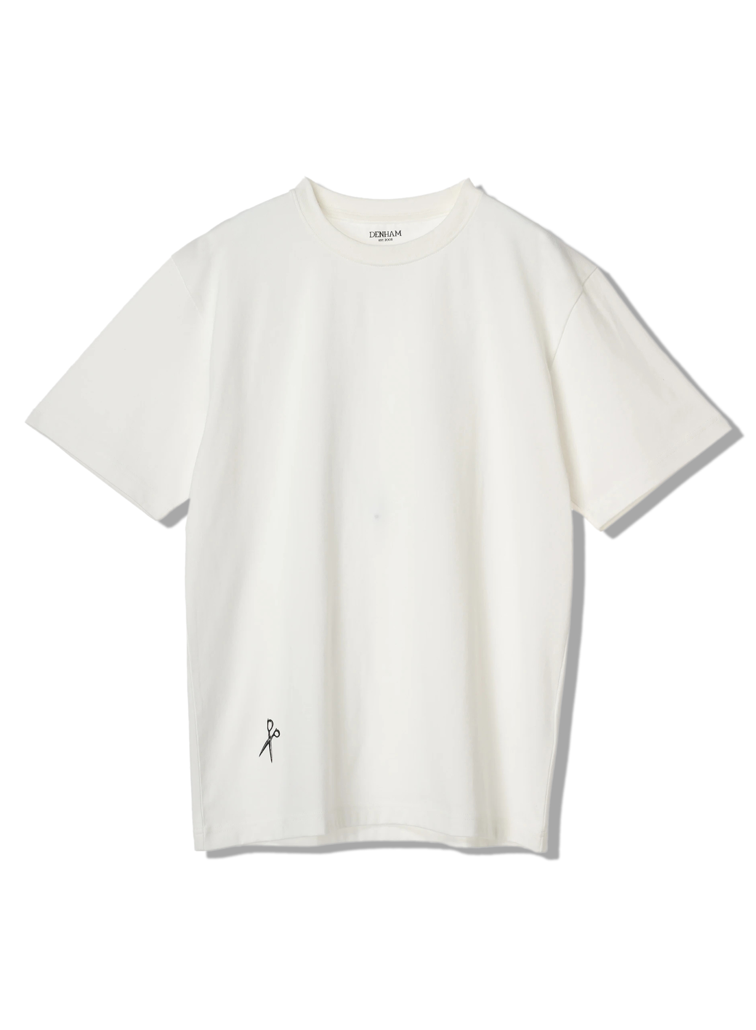 定番HOTDENHAM デンハム PACK TEE WHITE パックティー ホワイト M Tシャツ/カットソー(半袖/袖なし)