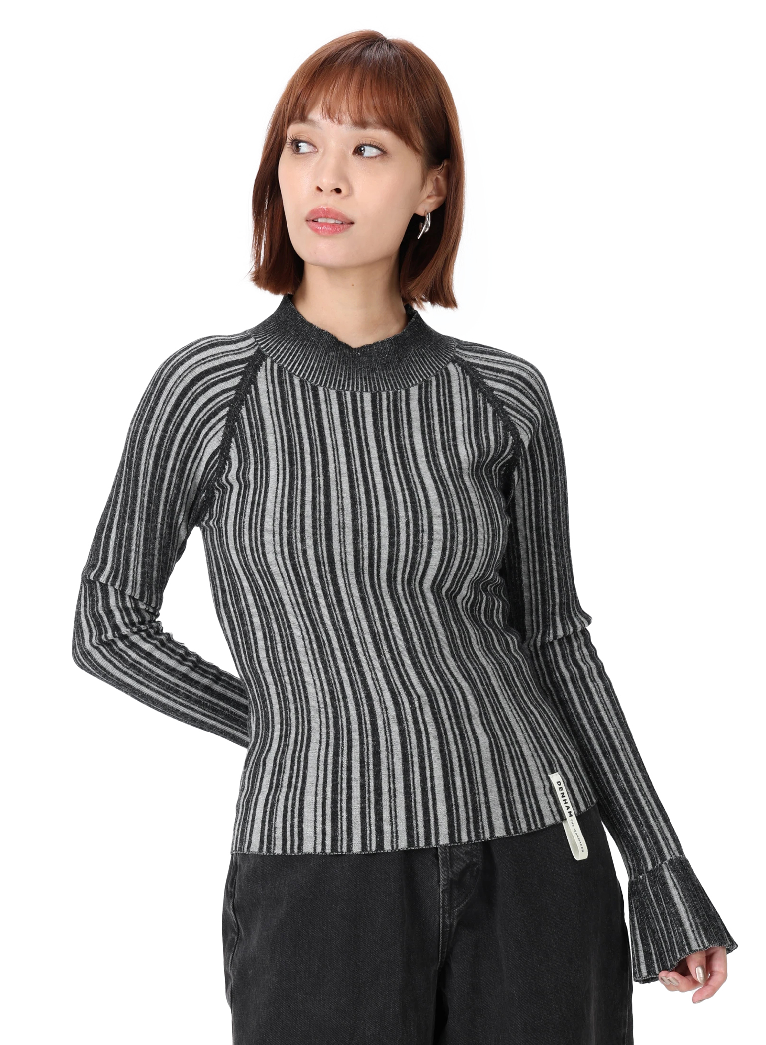 DENHAM(デンハム) |BICOLOR RIB KNIT TOP