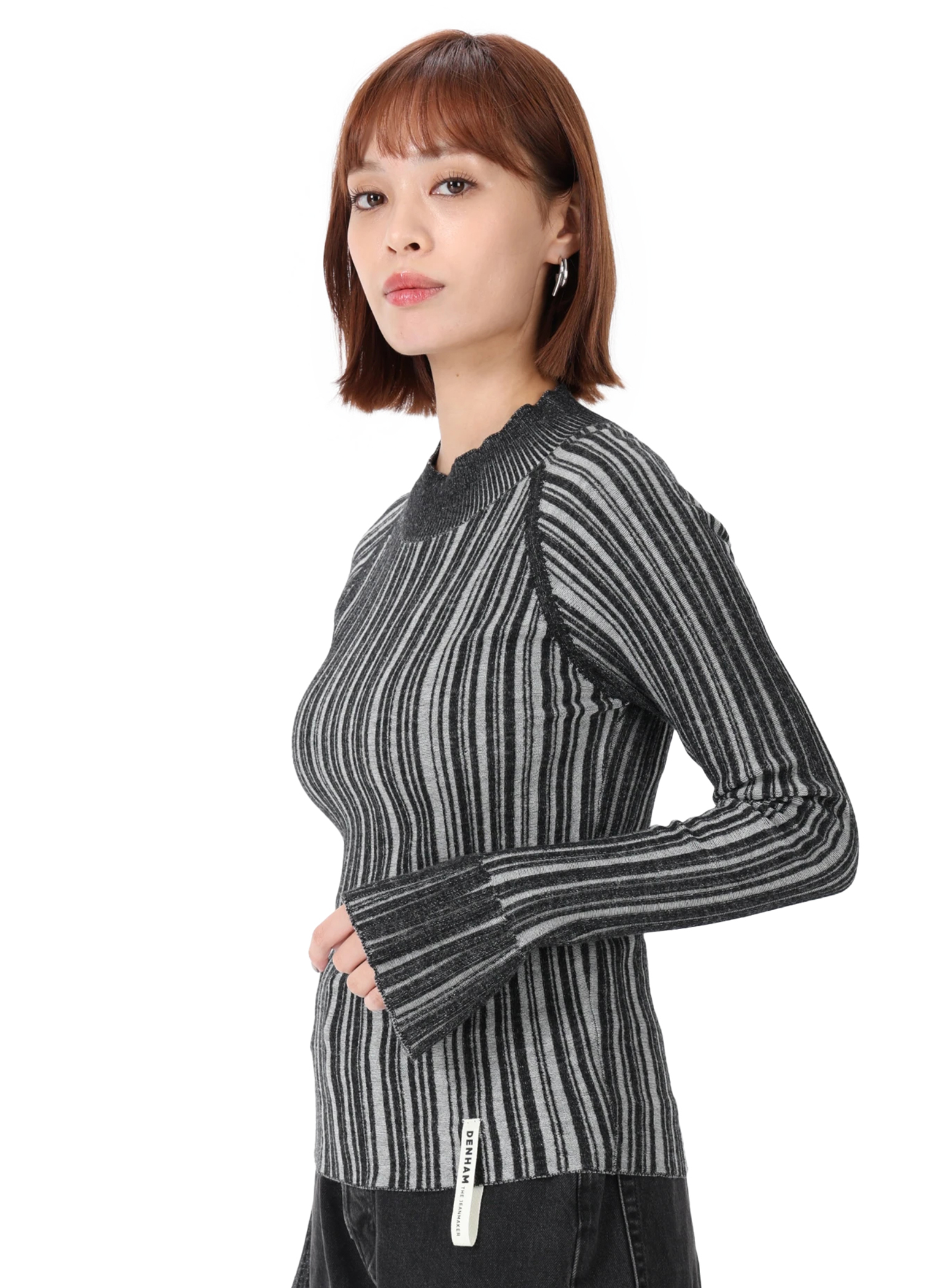 DENHAM(デンハム) |BICOLOR RIB KNIT TOP