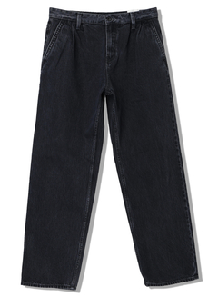 DENHAM デンハム スタジャン ウール混 ラムレザー ブラック 黒 XL