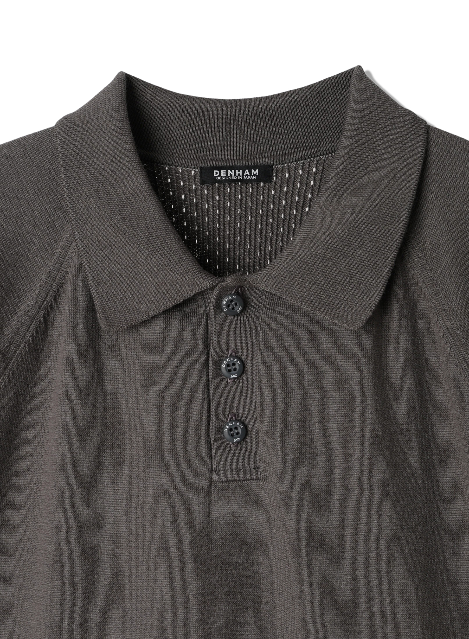 【ほぼ未使用品】デンハム　DENHAM WHOLEGARMENT POLO DENHAM/デンハム】シルケットサーフニットポロシャツ
