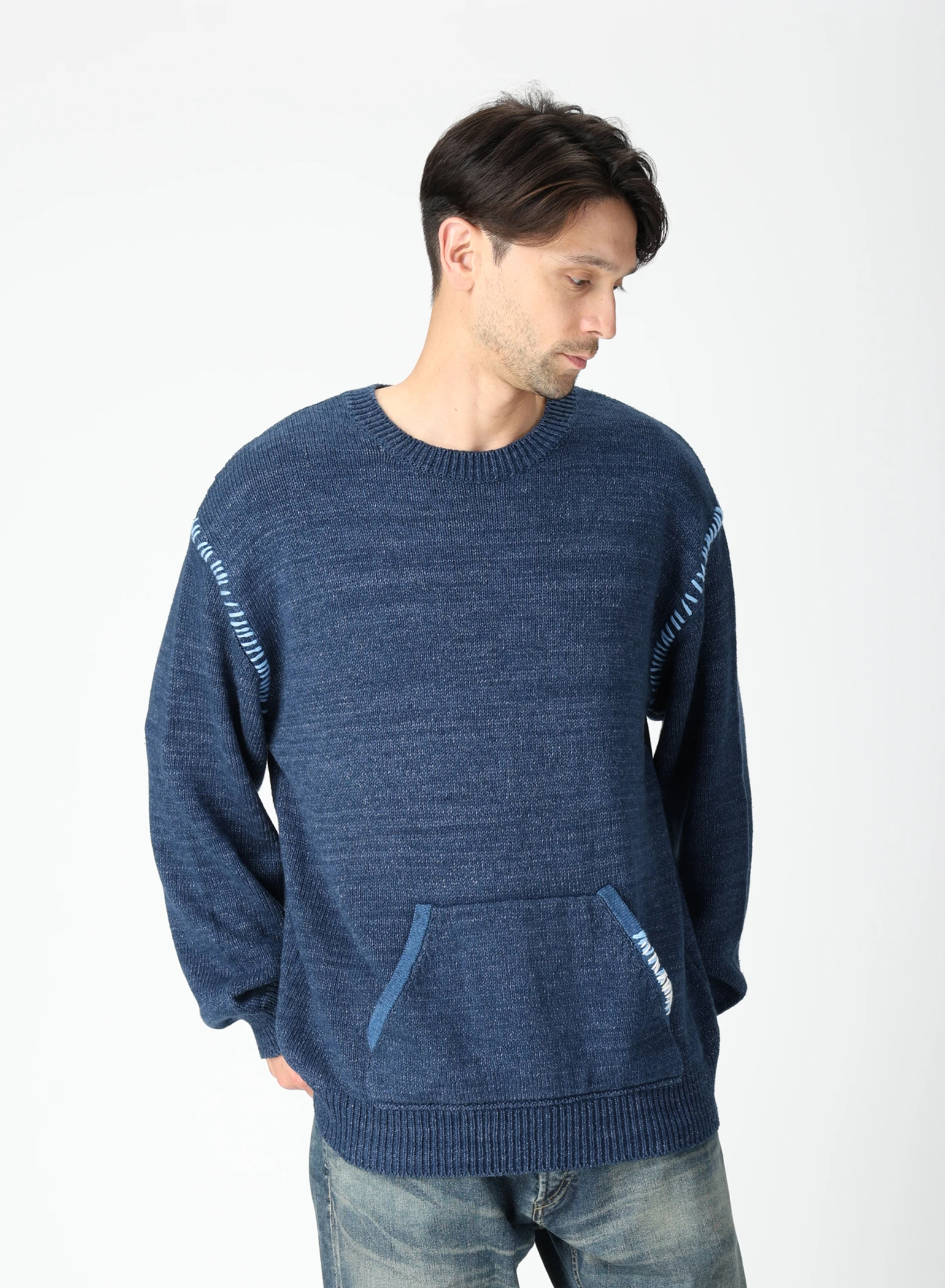 INDIGO KNIT CREW アイテム詳細｜DENHAM（デンハム）日本公式