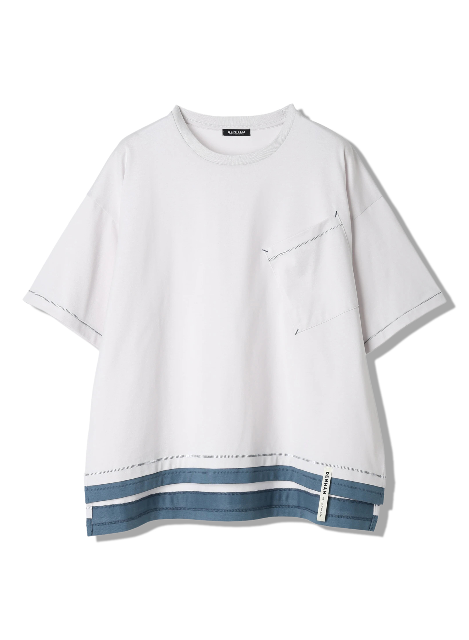 DENHAM(デンハム) |BICOLOR STITCH TEE