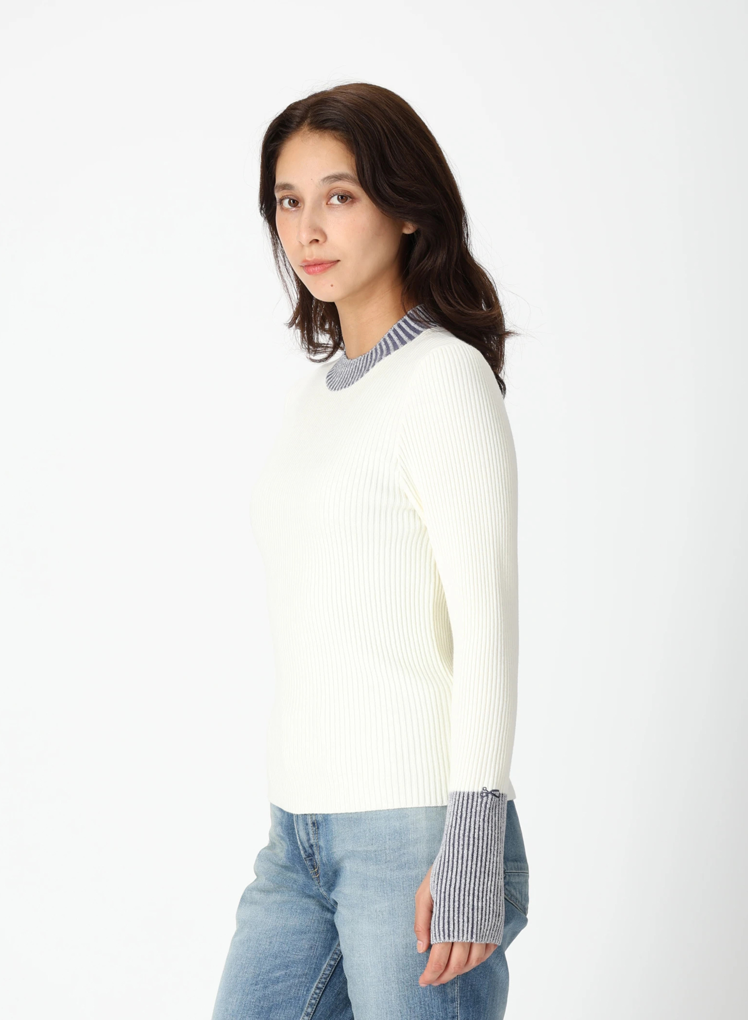 DENHAM(デンハム) |BICOLOR RIB KNIT
