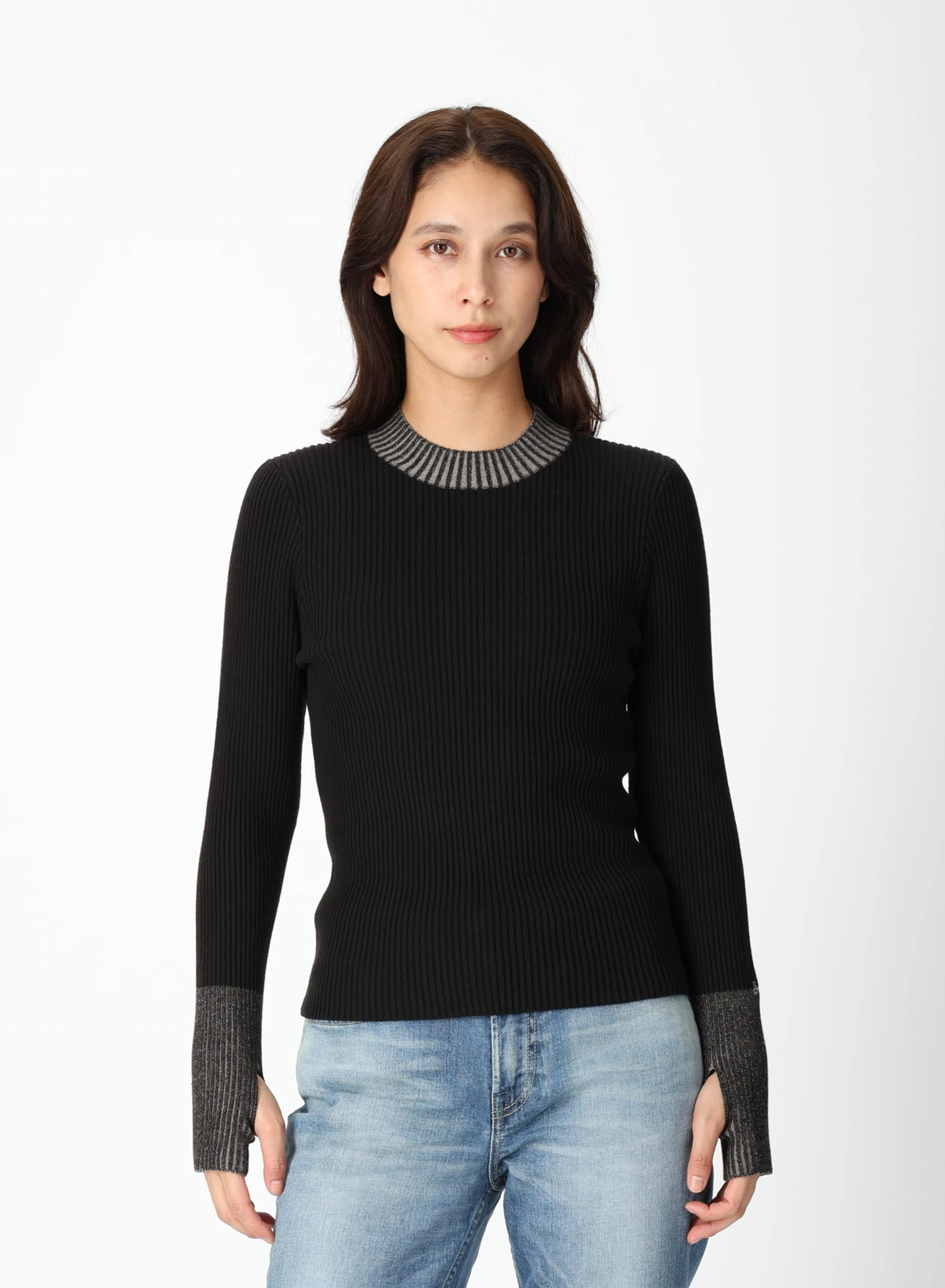 DENHAM(デンハム) |BICOLOR RIB KNIT