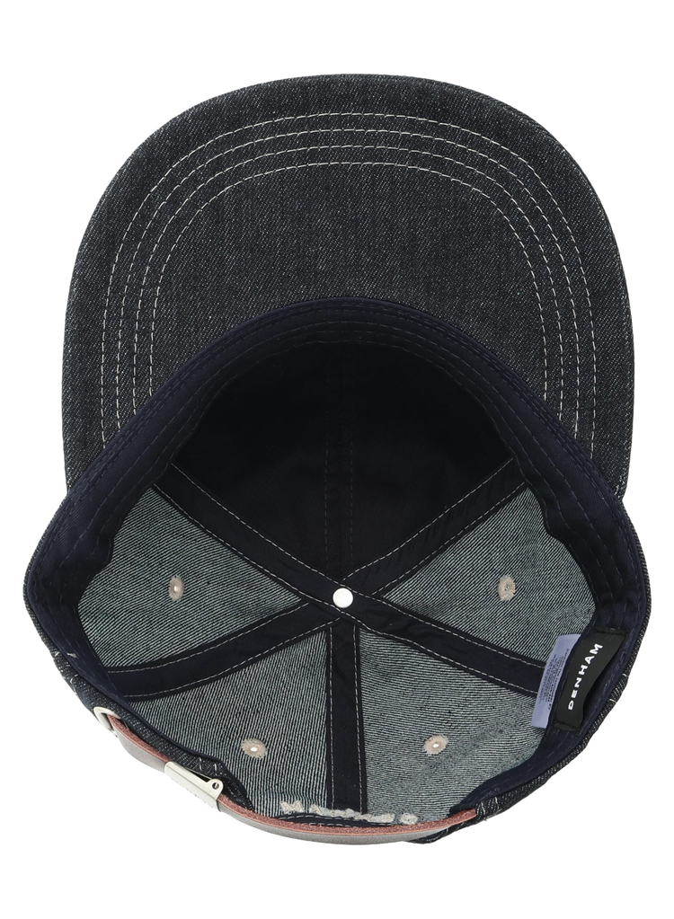 ☆ame꙳プロフ必読★*　wmmwデニムキャスケット　ブラック DANNY DENIM 6 PANEL CAP RI アイテム詳細｜DENHAM（デンハム
