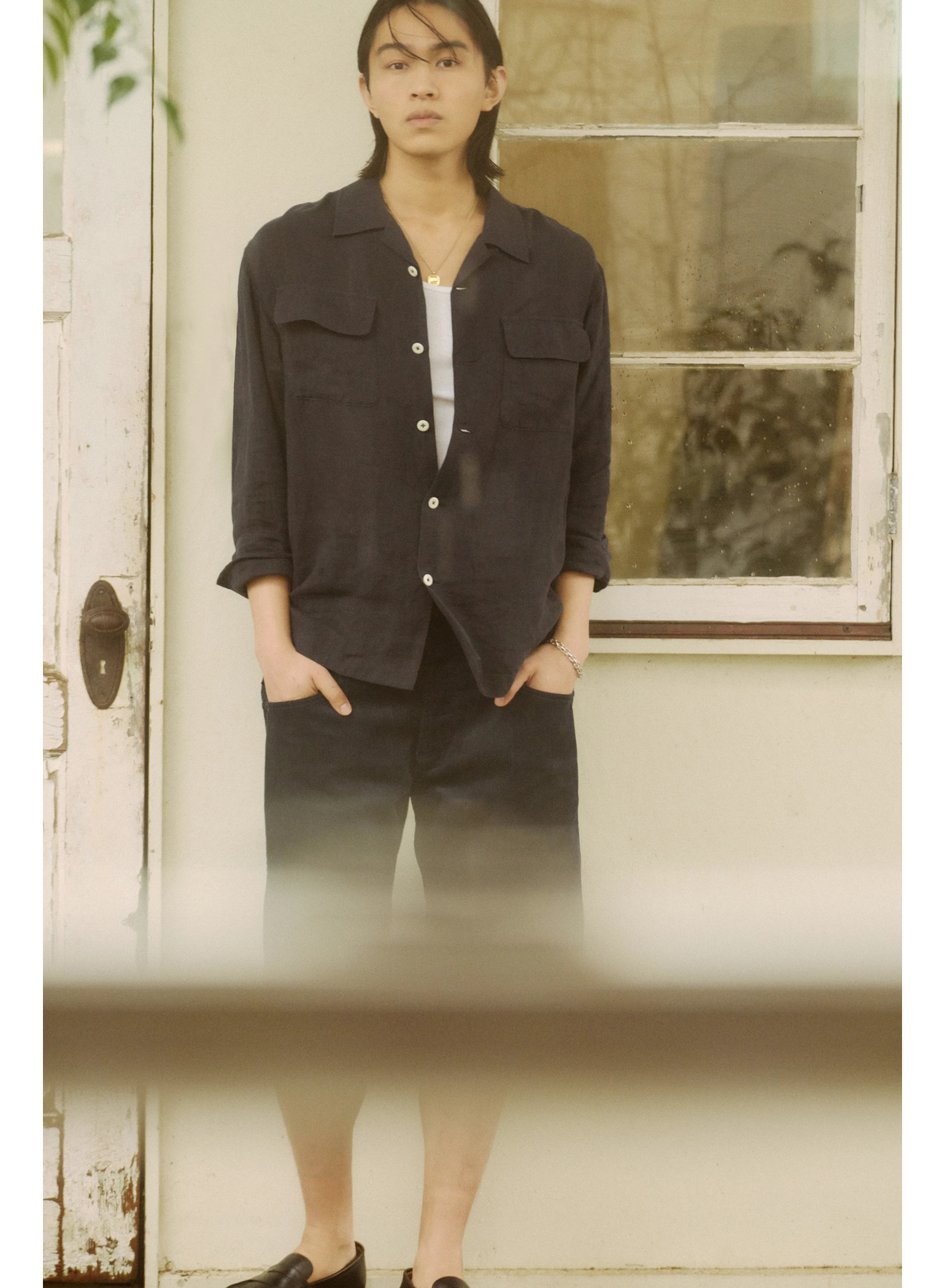 DENHAM(デンハム) |a IN U LINEN SHIRT LS